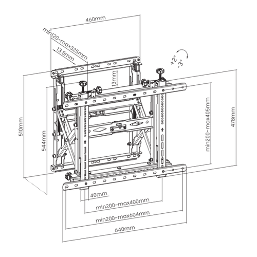 S BOX LVW13-46T, Nosac za video wall slika 5