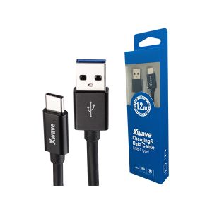 Xwave Kabl USB Tip-C 3.0 muški na Tip-C 3.1 muški 1.2M 3A,PVC crni