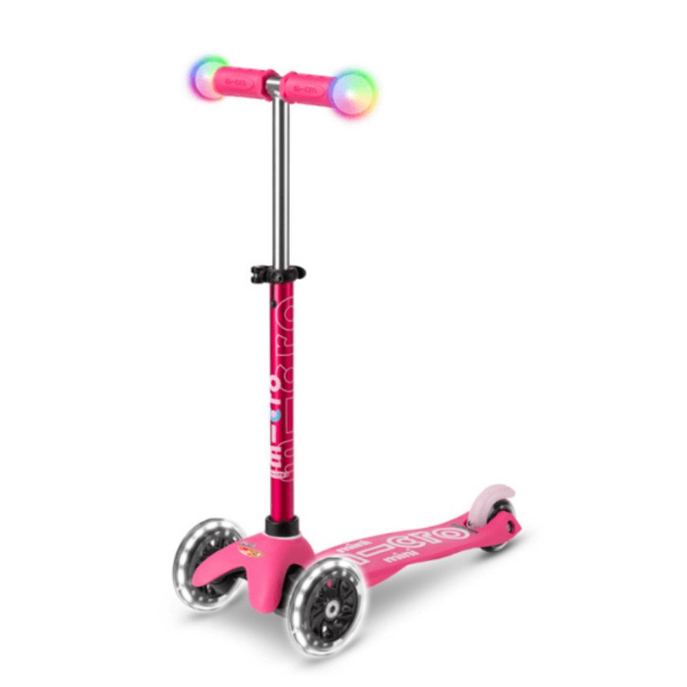 Micro Romobil Mini Deluxe Magic LED, Pink slika 1
