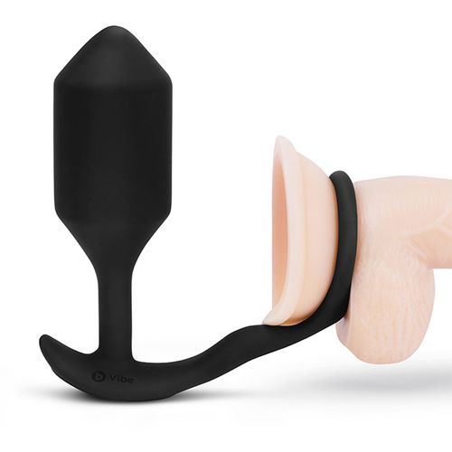 Vibrirajući analni čep s prstenom za penis B-Vibe - Snug &amp; Tug XL slika 4