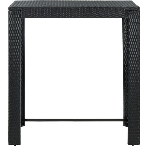 Vrtni barski stol crni 100 x 60,5 x 110,5 cm od poliratana slika 2