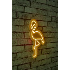 Wallity Ukrasna plastična LED rasvjeta, Flamingo - Yellow