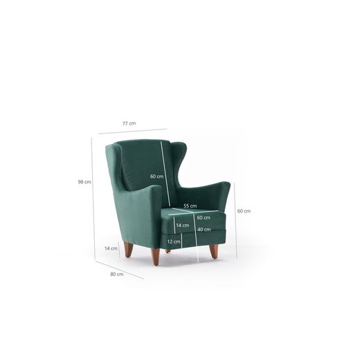 Lola Berjer - Green Green Wing Chair slika 6