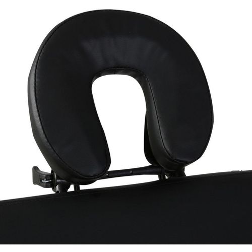 Sklopivi masažni stol s aluminijskim okvirom, 4 zone, crni slika 8