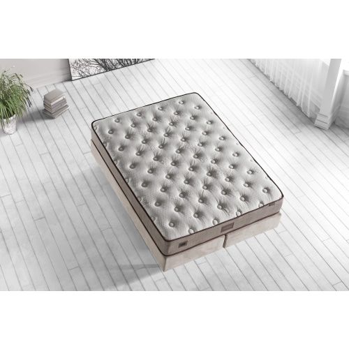 Woody Fashion Madrac, Bijela boja Bež Smeđa, Cotton 200x200 cm Double Size Luxury Soft Mattress slika 3