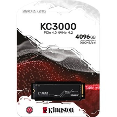 Kingston SKC3000D/4096G M.2 NVMe 4TB SSD, KC3000, PCIe Gen 4x4, 3D TLC NAND, Read up to 7,000 MB/s, Write up to 7,000 MB/s (double sided), 2280, Includes cloning software slika 3