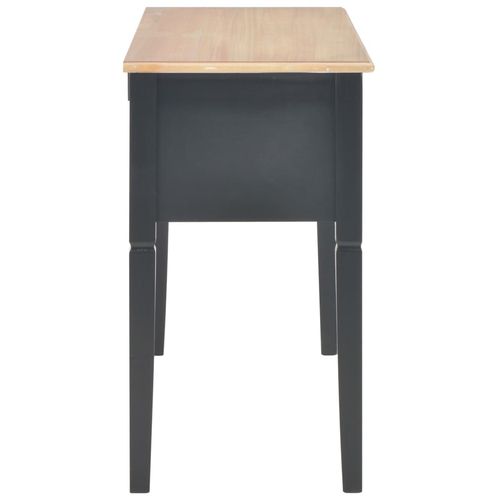 280071 Writing Desk Black 109,5x45x77,5 cm Wood slika 46