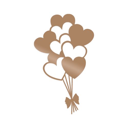 Wallity Metalna zidna dekoracija, Balloons - Copper slika 2