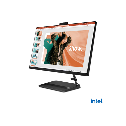 Lenovo IdeaCentre AIO 3 27IAP7 F0GJ00SLRI All-In-One (Black) i7-13620H 10-Core (6P+4E) 4.9GHz/24MB, 16GB DDR4, 512GB-SSD-NVMe, 27" FHD 1920x1080 IPS, Intel UHD Graphics, WebCam 5.0MP, GigaLan, WiFi AX, BT5.1, HDMI, Audio Harman, USB Keyboard+Mouse, DOS slika 1