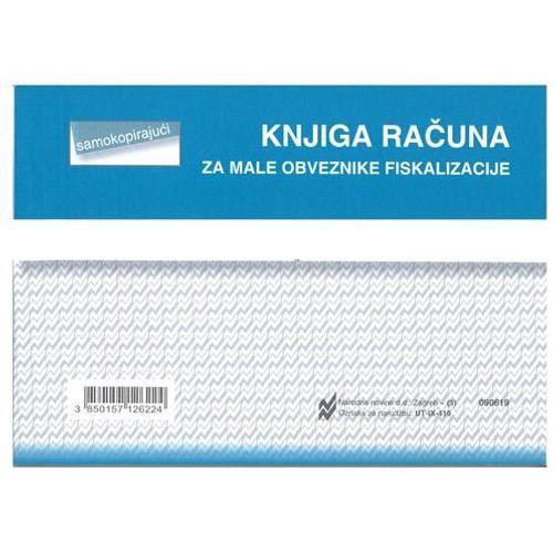 IX-410 KNJIGA RAČUNA ZA FISKALIZACIJU - MALI OBVEZNICI; Blok 3 x 50 listova, 14,5 x 10 cm slika 2