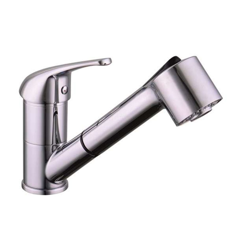 Inter Ceramic slavina za sudoper s tušem na izvlačenje mesing krom slika 1