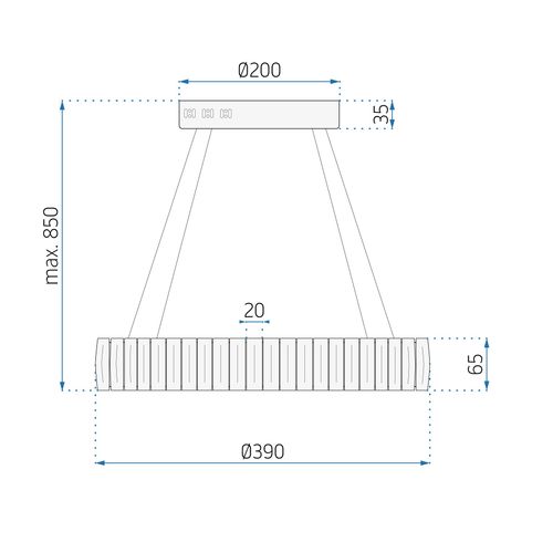 TOOLIGHT Kristalna LED stropna svjetiljka App1040-CP + daljinski upravljač slika 13