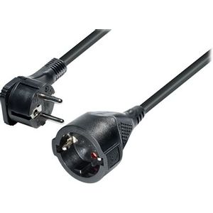 Transmedia CEE 7 7 flat plug - extension cable with angle plug, 5m