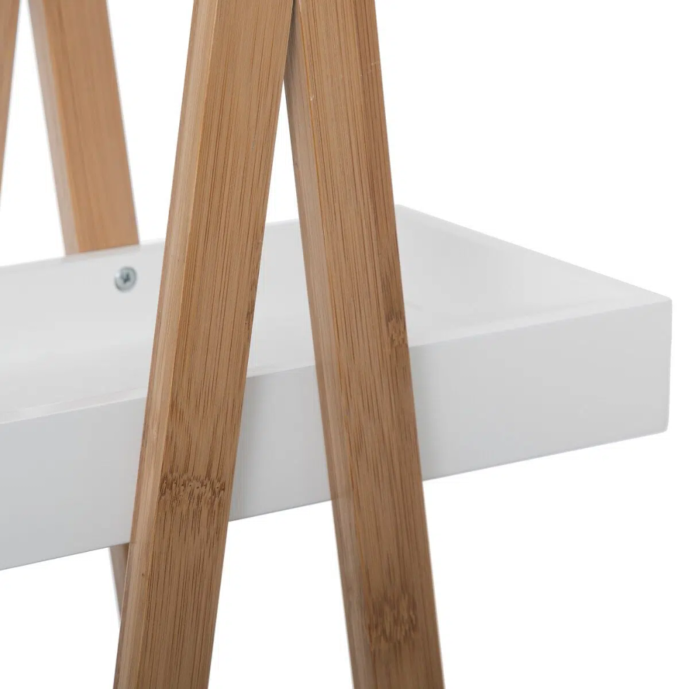 Five stalak sa 3 police Natureo, 30 x 18 x 82 cm, MDF, bijeli slika 3