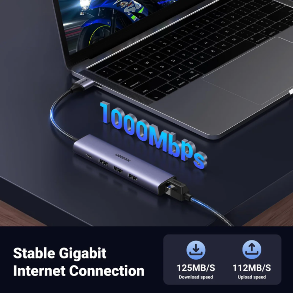 Ugreen USB 3.0 5v1 Hub slika 6