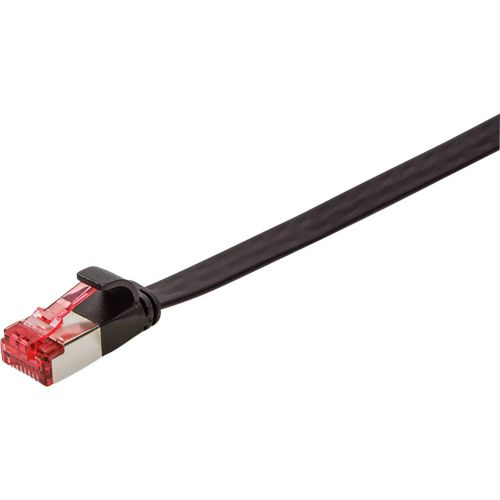 LogiLink CF2023S RJ45 mrežni kabel, Patch kabel cat 6 U/FTP 0.50 m crna pozlaćeni kontakti 1 St. slika 2