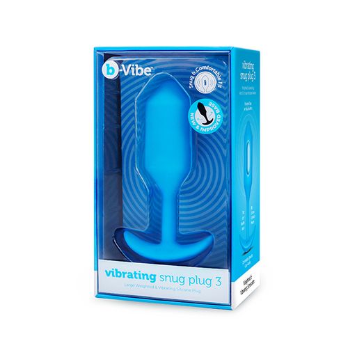 Vibrirajući analni čep B-Vibe - Snug Plug 3 L, plavi slika 6