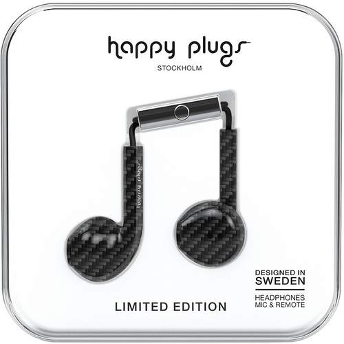 Happy Plugs, Earbud Plus slušalice, Carbon Fiber slika 1