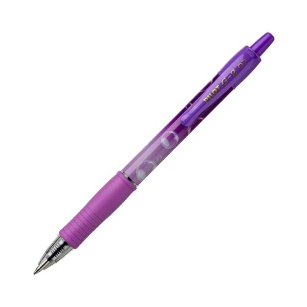 ROLER PILOT G-2 BUBBLE 2025 LJUBIČASTI GRADIENT 0.7 PLAVI ISPIS slika 1