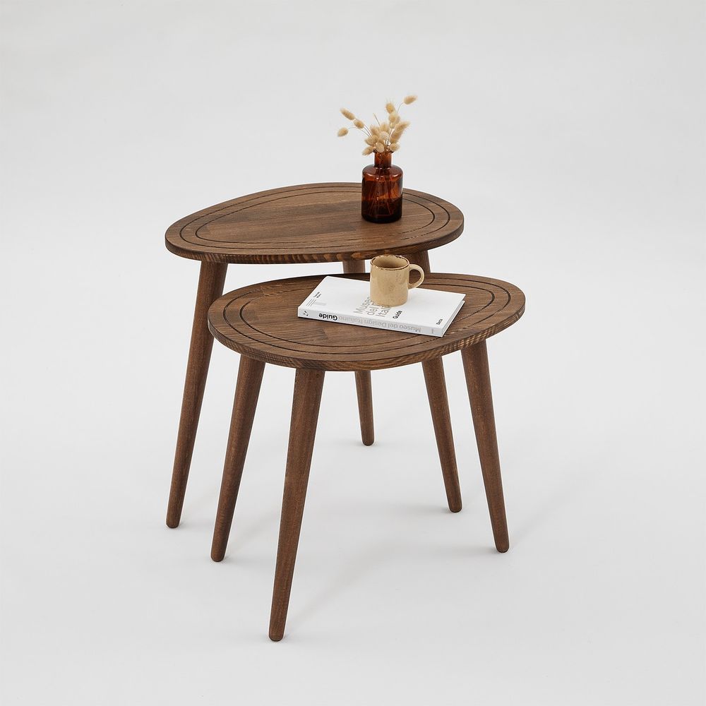 Nesting Table Sweet - Set od 2 komada u boji orah slika 6