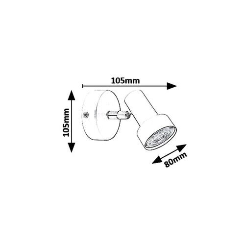 Rabalux Konrad spot, GU10 MAX 5W, crna slika 2