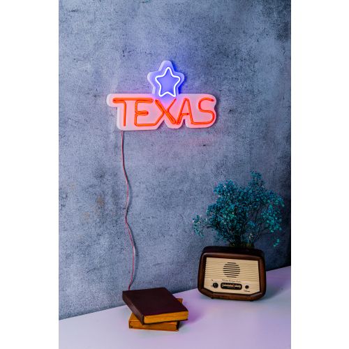 Wallity Ukrasna plastična LED rasvjeta, Texas Lone Star Blue slika 2