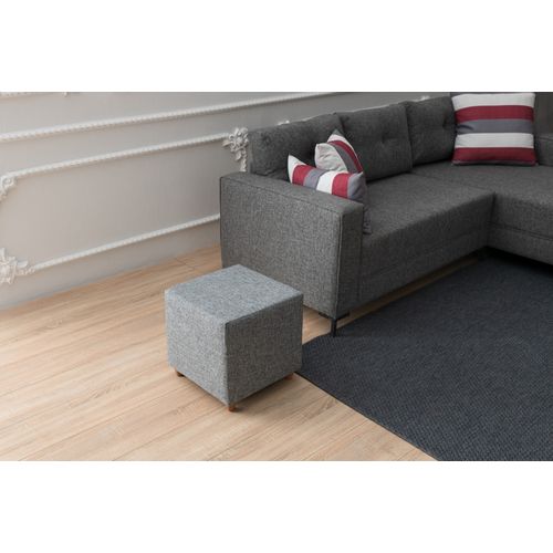 Atelier Del Sofa Tabure, Sivo, Daisy - Grey slika 1