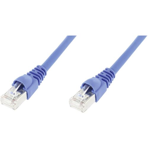 Telegärtner L00003A0058 RJ45 mrežni kabel, Patch kabel cat 6a S/FTP 5.00 m plava boja vatrostalan, sa zaštitom za nosić, vatrostalan, bez halogena, UL certificiran 1 St. slika 3