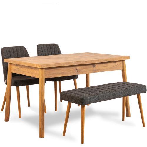 Woody Fashion Set stolova i stolica (4 komada), Atlantski bor Antracit, Costa 1053 - 3 A slika 2