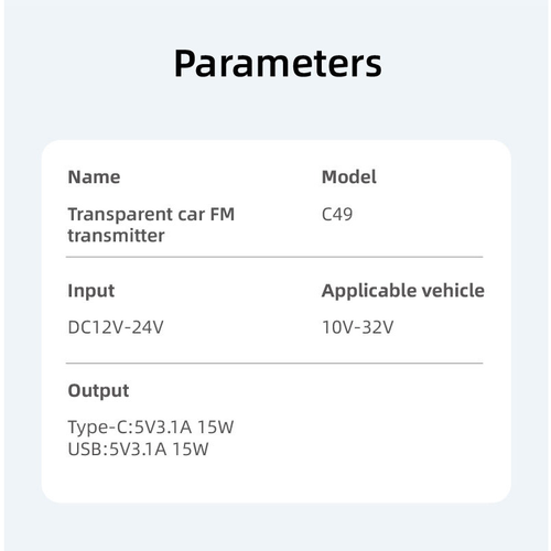 FM transmiter C49 USB, PD, QC 3.0 Bluetooth 5.0, RGB, handsfree crni slika 9