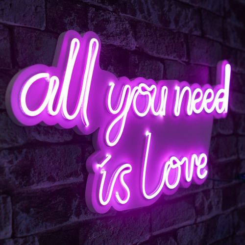 Wallity Ukrasna plastična LED rasvjeta, All You Need is Love - Pink slika 7