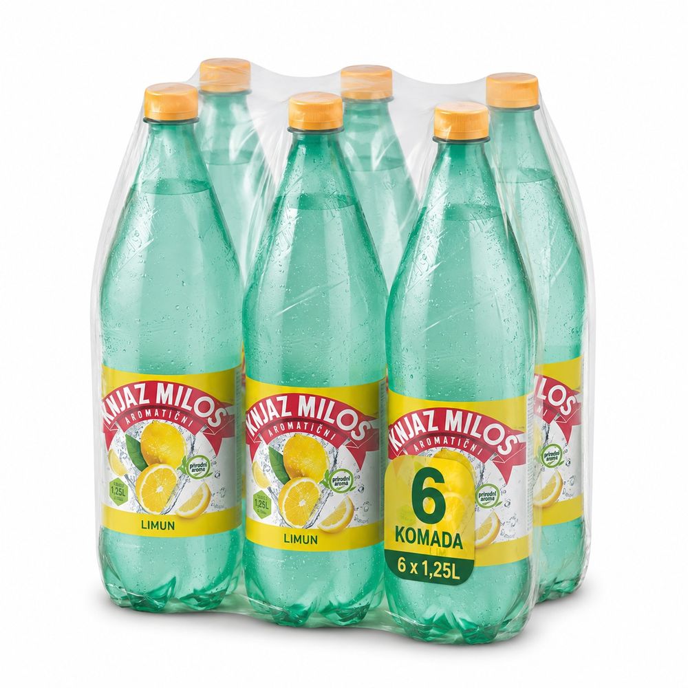 Knjaz Miloš gazirana aromatični limun 6x1,25l slika 1