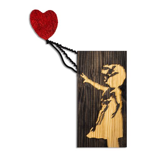 Banksy - 15-1 WalnutBrownRed Decorative Wooden Wall Accessory slika 8