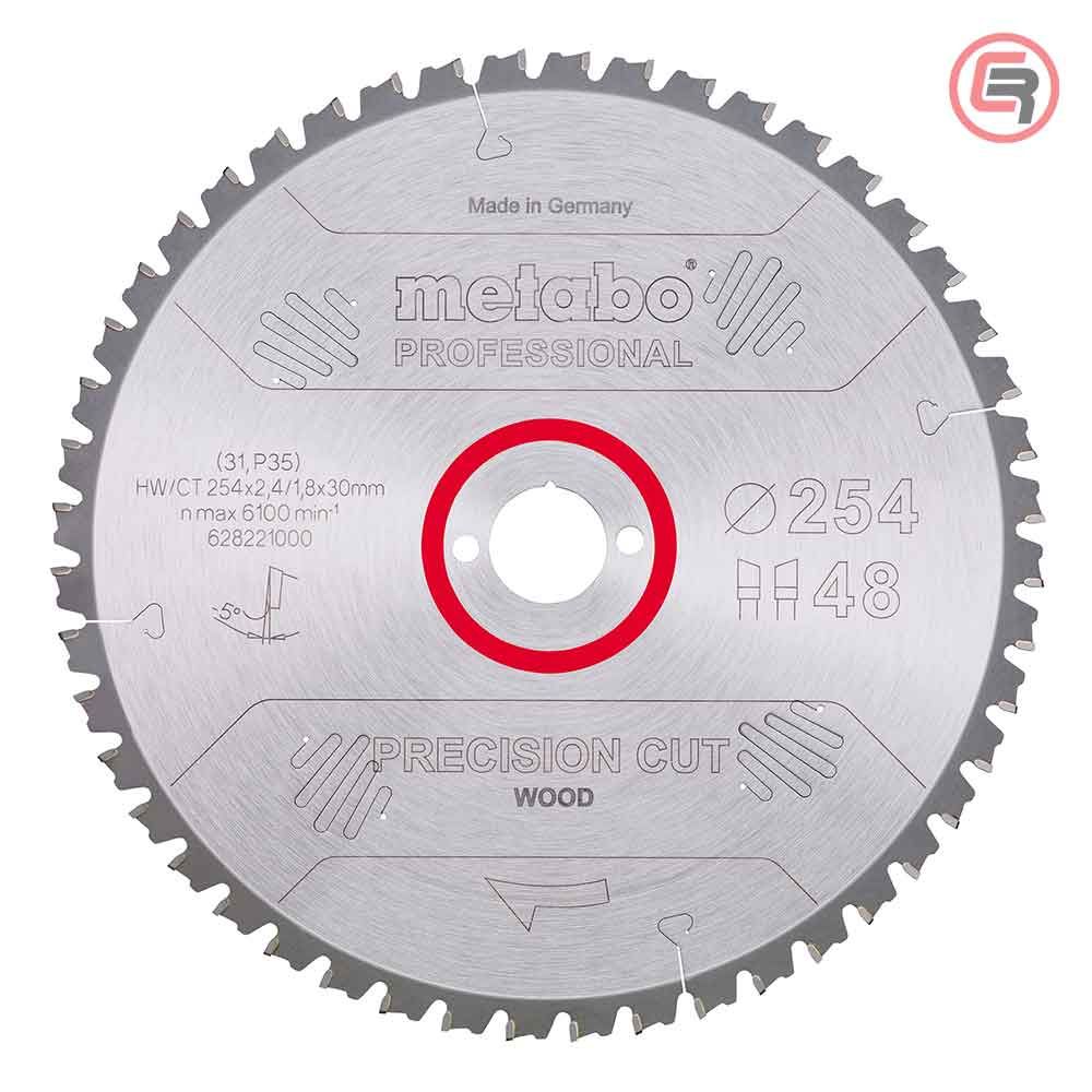 Metabo List Kružne Pile 254 x 2,4 / 1,8 x 30 / Z = 48 Precision Cut Wood Professional – 628221000 slika 1