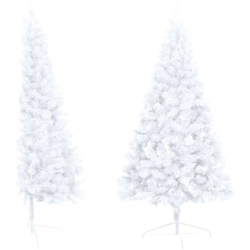 Umjetna polovica božićnog drvca LED s kuglicama bijela 240 cm slika 3