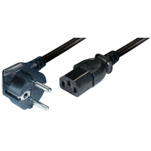 Transmedia Power Cable Schuko angled - IEC C13, 5m slika 1