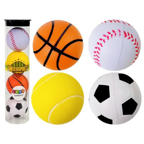 Set od 4 mekane loptice: baseball, tenis, košarka, nogomet slika 1