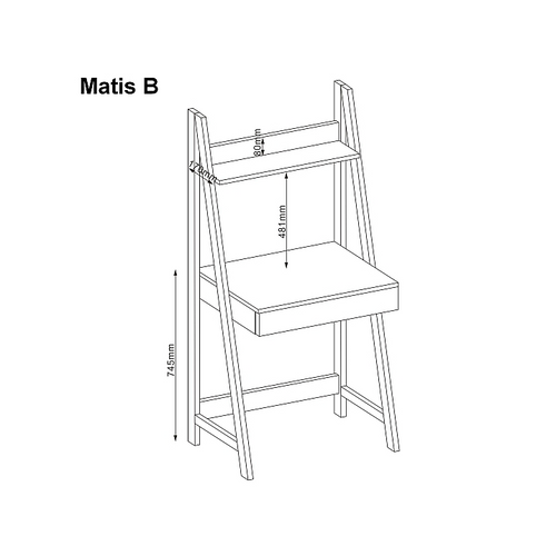 Radni stol MATIS B - MDF slika 4