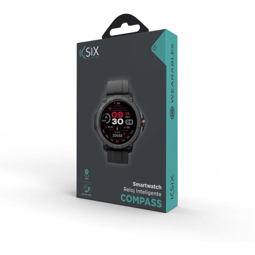 KSIX, smartwatch Compass, GPS, 1.38” zaslon, 7 dana aut., glasovni asistent,crni slika 2