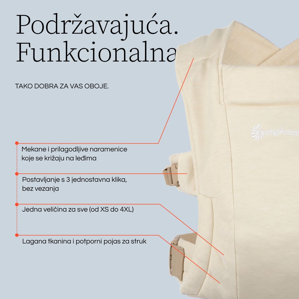 Ergobaby Embrace nosiljka Oxford Blue slika 5