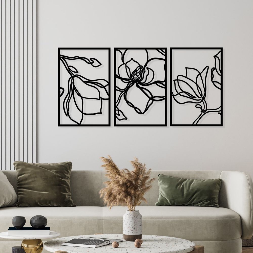 Decorative metal wall accessory Adda, colour: black slika 3