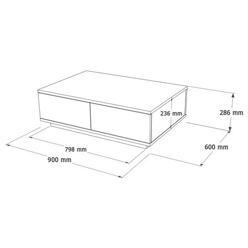 Hanah Home FR14-AW Atlantic Pine Beli Sto za Kafu slika 7