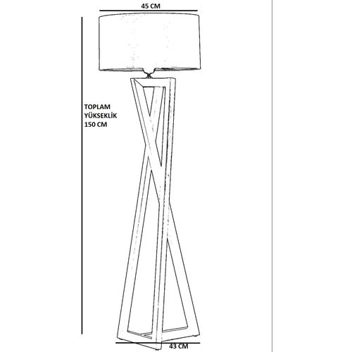 Maçka 8747-4 Black Floor Lamp slika 4