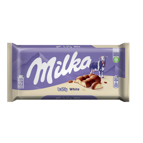 Milka čokolada Bubbly white 95g slika 1