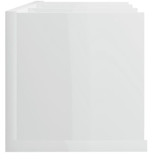 Zidna polica za CD-ove visoki sjaj bijela 75x18x18 cm iverica slika 21