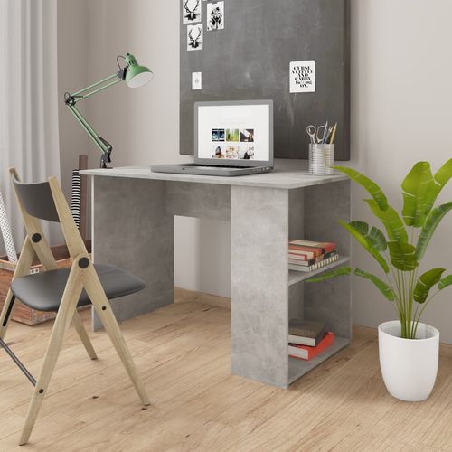 Radni stol siva boja betona 110 x 60 x 73 cm od iverice slika 22
