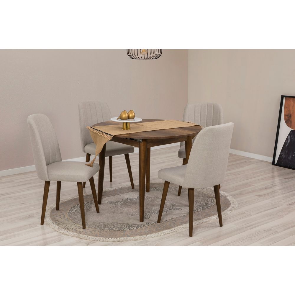 Vina 1005 - Set produžive stola i stolica od oraha (5 komada) slika 2