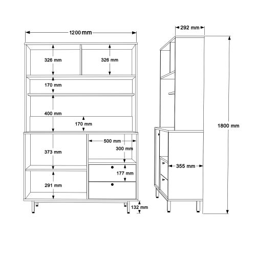 RE5-W White Multi Purpose Cabinet slika 7