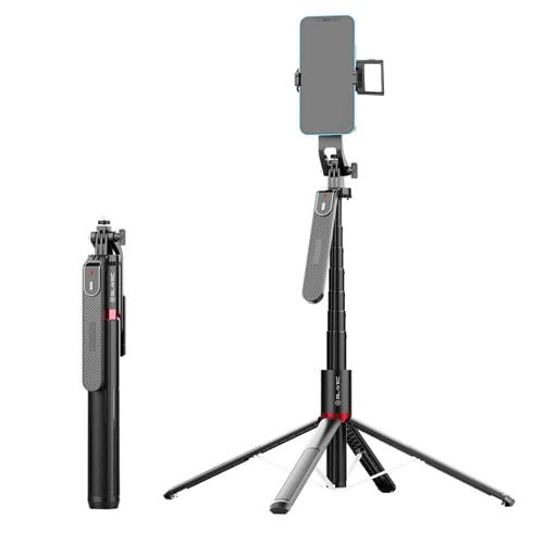 Blavec Selfie Stick Aluminium Fusion P08 tronožac + daljinski upravljač + 1 lampa - 220 cm -crni slika 4