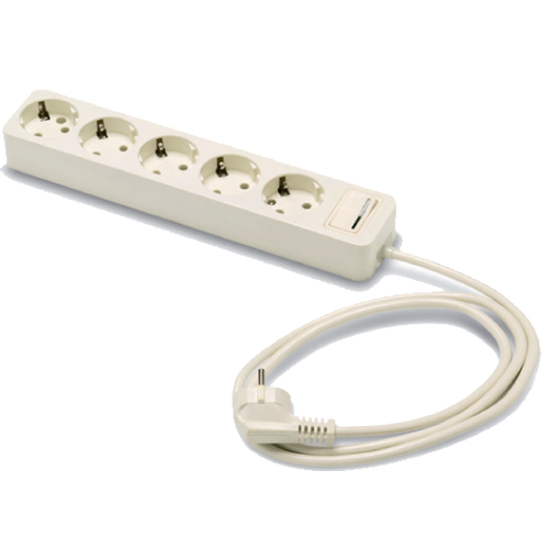 Famatel Produžni kabel 5 utičnica, 1.5m, prekidač, bijeli, 1.5mm² - 2625-PK5/1.5 slika 1